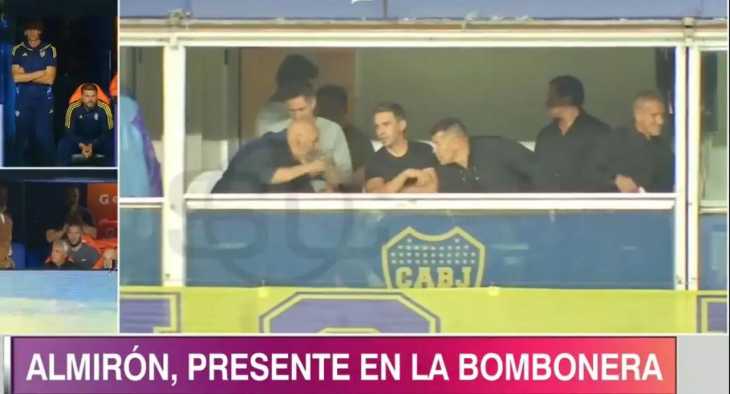 Almirón, presente en la Bombonera para ver a Boca vs Colón