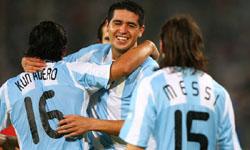 Foto Juan Roman Riquelme Argentina Goleo A Brasil Y Aseguro Otra Medalla