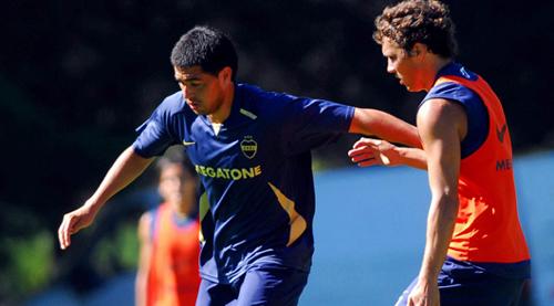 Foto Juan Roman Riquelme Boca Se Entreno Con Todas Las Estrellas