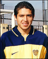 Foto Juan Roman Riquelme foto oficial con Boca Juniors