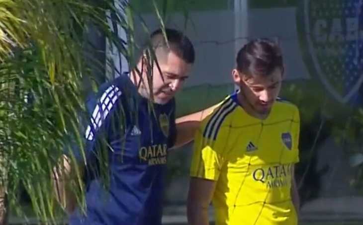 Óscar Romero y Riquelme, juntos en Ezeiza para ver a la Reserva