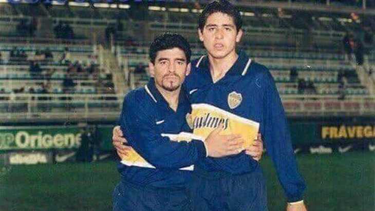 A 26 años del único partido oficial de Maradona y Riquelme juntos
