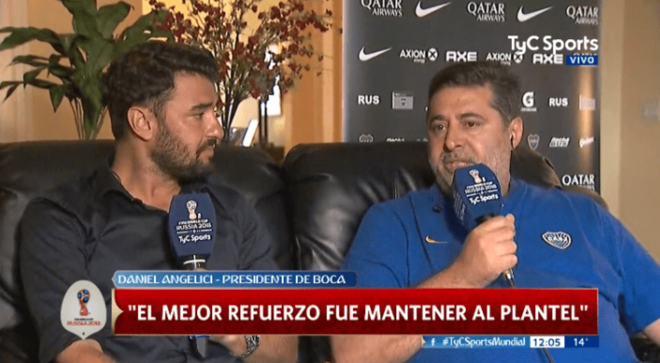 Angelici habló del posible nuevo refuerzo de Boca