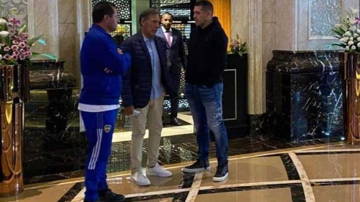 Antes del duelo entre Boca y Barcelona, Riquelme se reencontró con Russo en Arabia Saudita
