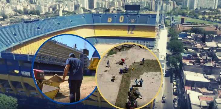 Así va quedando la Bombonera