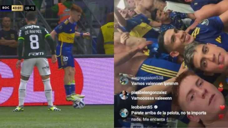 Balerdi y su mensaje a Barco por pararse arriba de la pelota contra Palmeiras