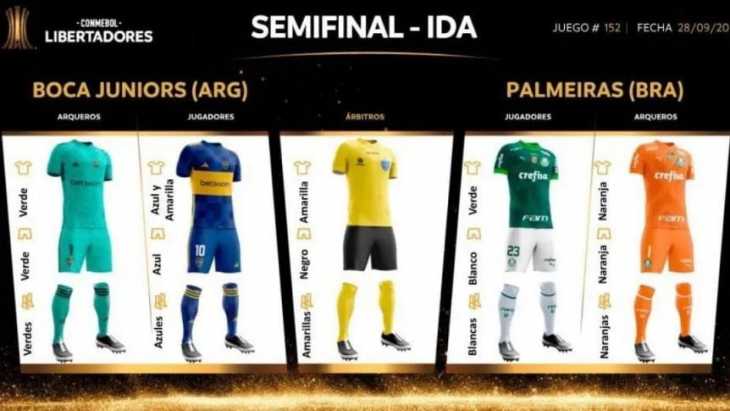 Boca, con camiseta tradicional para la ida ante Palmeiras