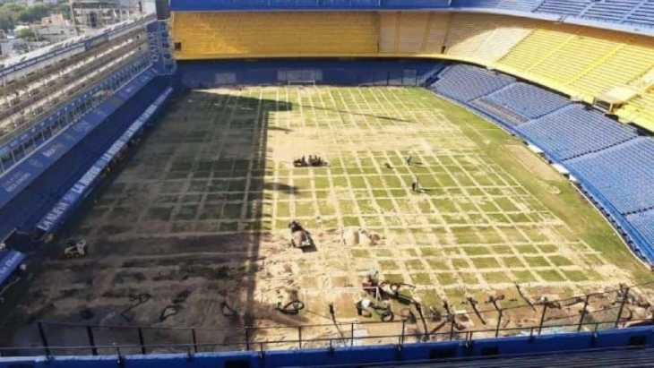 Boca finalizó las obras en el campo de juego de La Bombonera
