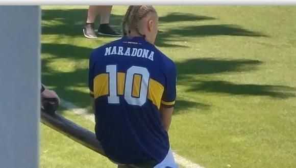 Boca Juniors: Haaland se mostró con la camiseta de Maradona y se volvió viral en redes sociales