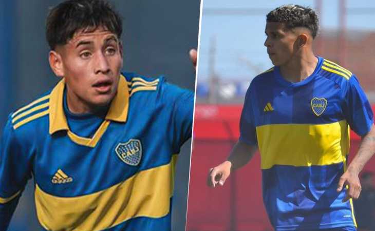 Boca Predio: Tomás Aranda y Leonel Flores firmaron su primer contrato profesional en el Xeneize