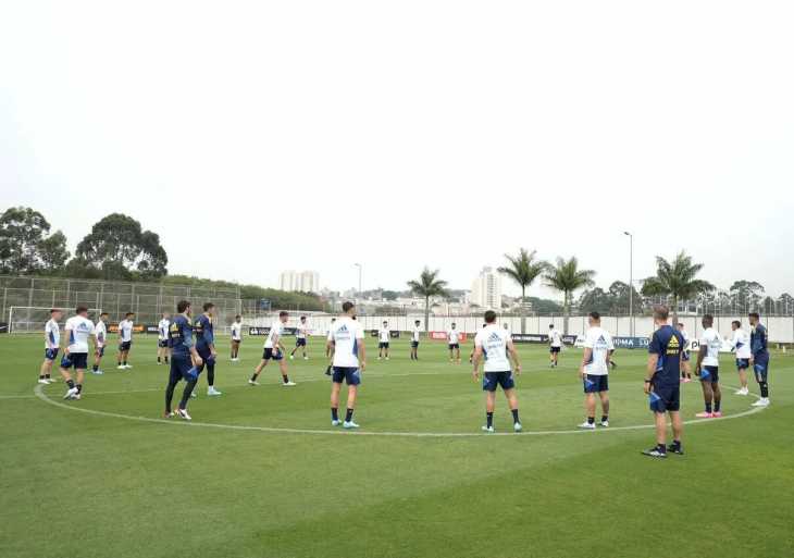 Boca se entrenó en Brasil: Cómo están Rojo y Figal antes del partido contra Palmeiras
