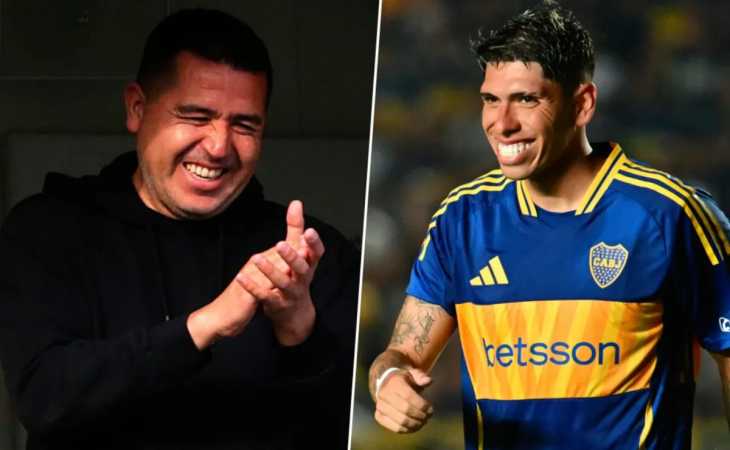 Carlos Palacios reveló qué le dijo Riquelme tras su primer gol en Boca ante Huracán