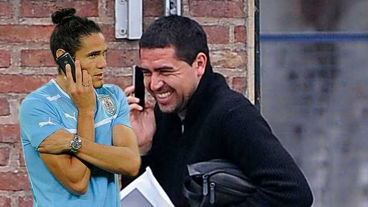 ¿Cavani a Boca? La respuesta bomba de Riquelme al llamado del representante del uruguayo