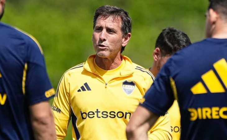 Claudio Úbeda hizo un cambio de último momento en el entrenamiento de Boca del viernes