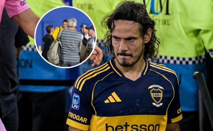 Cómo fue el encuentro entre Cavani y un grupo de hinchas de Boca a la salida de La Bombonera