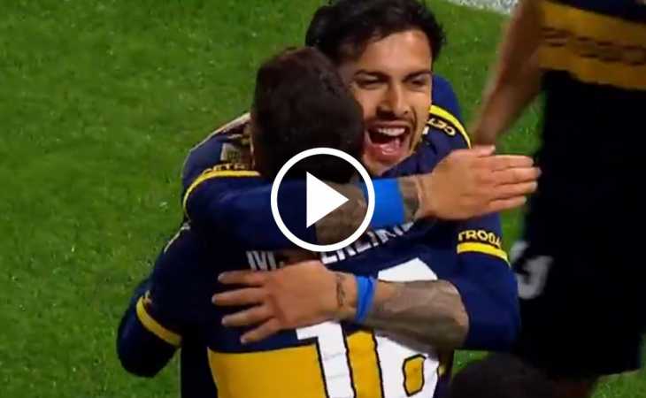 Con mucha clase: el gol de Merentiel para el 1-0 de Boca ante Banfield