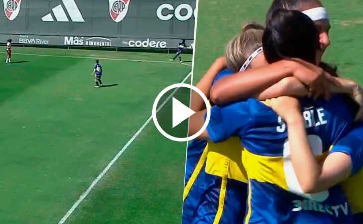 Con un gol olímpico, las Gladiadoras de Boca le ganaron 2 a 0 a River en el debut de la Liga