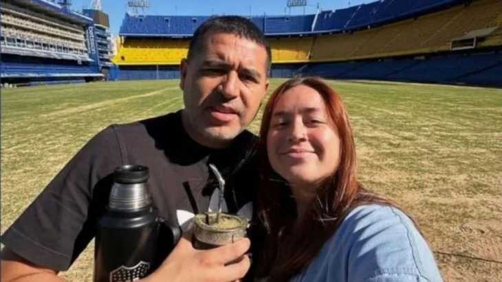 Cuál fue el motivo por el que Riquelme se hizo presente en la Bombonera junto a su hija