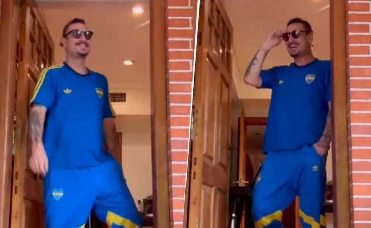 Daniel Osvaldo se burló de River, con un detalle especial en la puerta de su casa