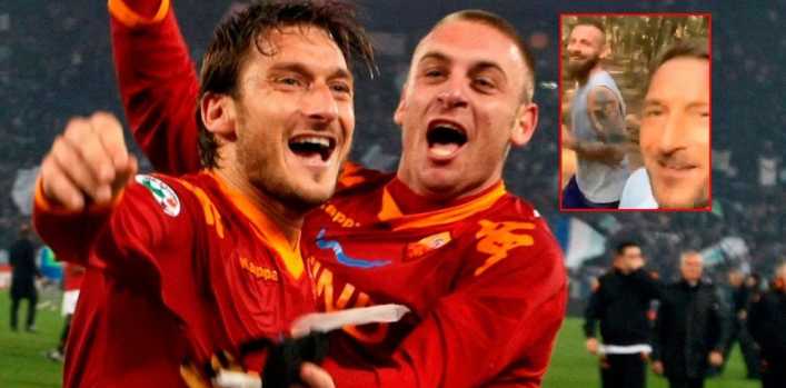 De Rossi, al trote con Totti antes de venir a Boca