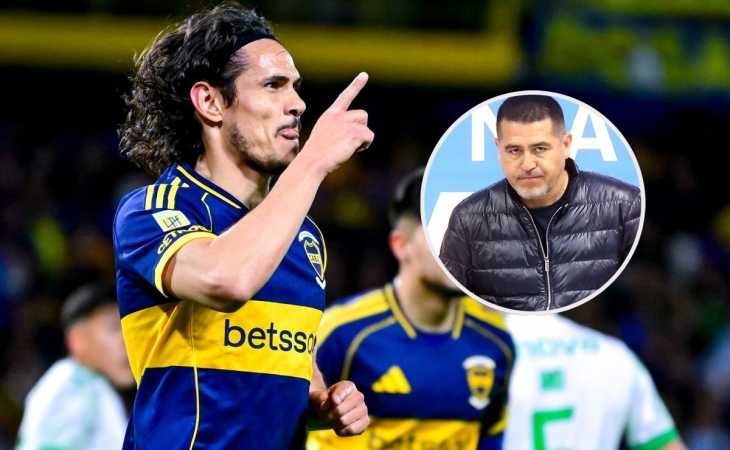 Edinson Cavani reveló qué le dijo Riquelme tras el triunfo contra Banfield: “Estamos...”