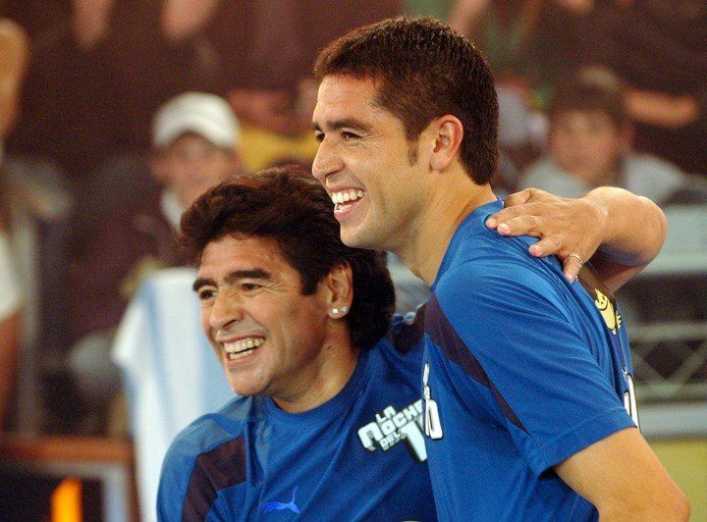 El adiós de Riquelme a Maradona