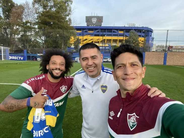 El agradecimiento de Cano a Riquelme en la previa a la final de la Copa Libertadores 2023
