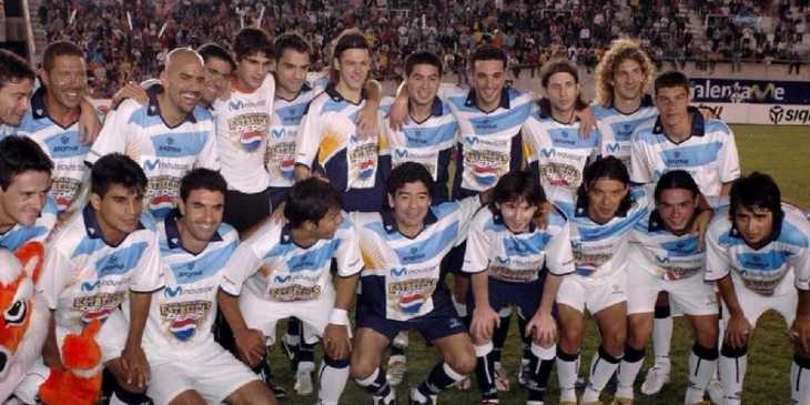 El día en que Messi, Riquelme, Gallardo, Maradona y Scaloni jugaron con la misma camiseta
