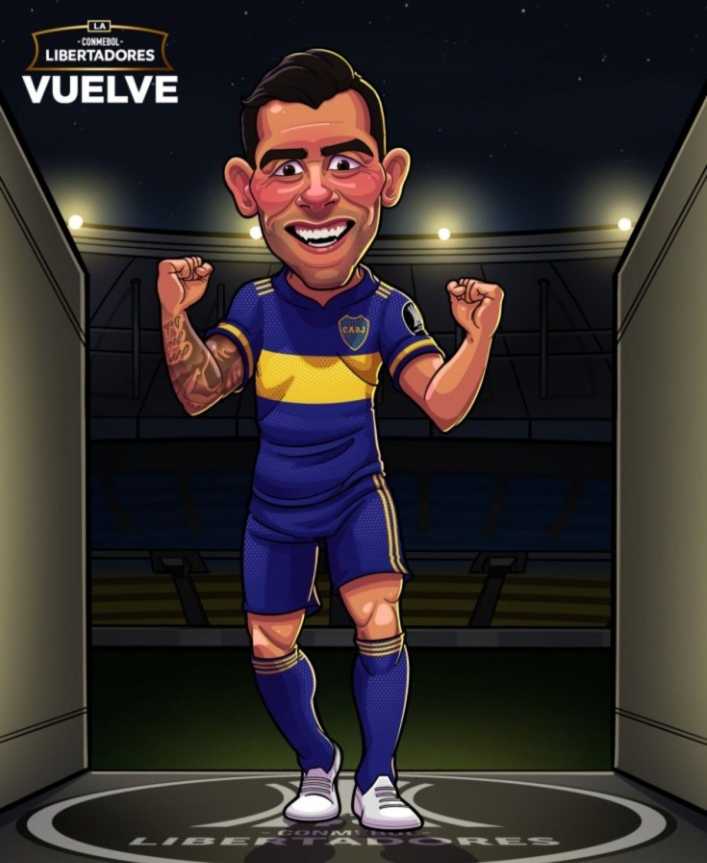 El divertido tuit de la Libertadores para Tevez