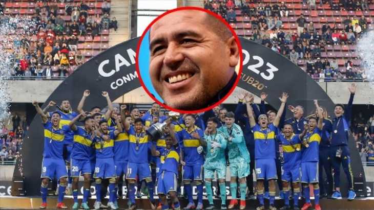 El fraternal gesto de Riquelme con los juveniles de Boca que salieron campeones de la Libertadores Sub 20