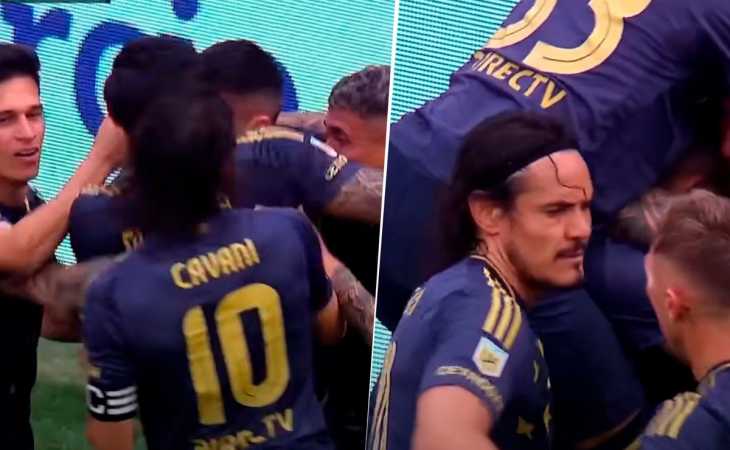 El gesto de Paredes y Cavani con Aguirre que refleja las intenciones internas del plantel de Boca