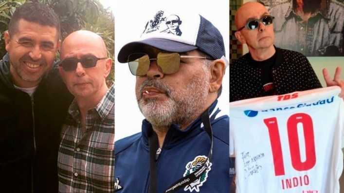 El Indio Solari y el fútbol: Boca, Maradona-Riquelme, canciones y jugadores ricoteros