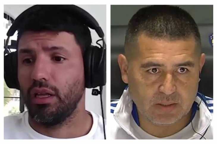 El inesperado reclamo del Kun Agüero a Juan Román Riquelme en pleno streaming: Dale, Juancito