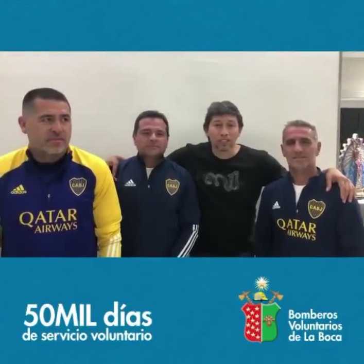 El mensaje de Román a los bomberos de La Boca