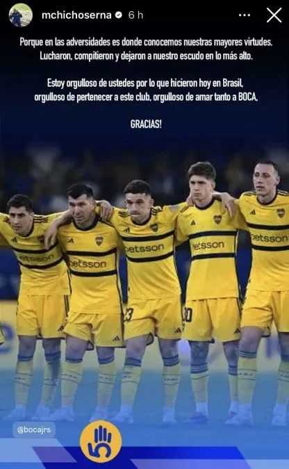 El mensaje de Serna para los jugadores de Boca tras la eliminación: Dejaron a nuestro escudo en lo más alto