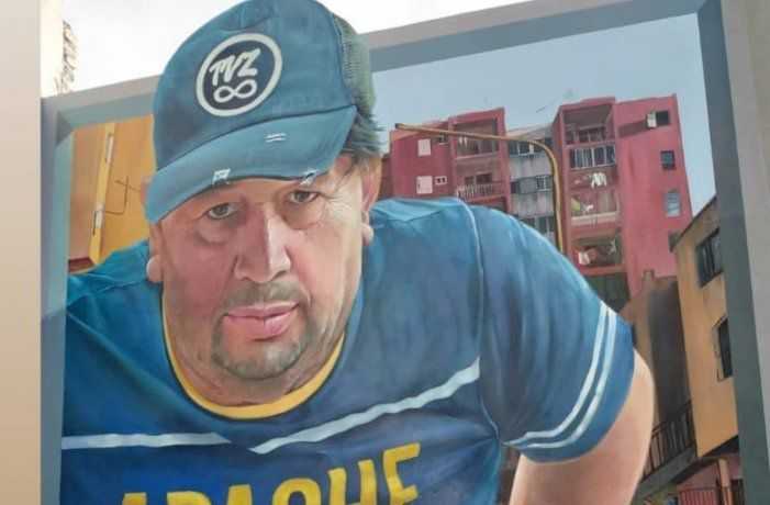 El mural del papá de Carlos Tevez en Fuerte Apache