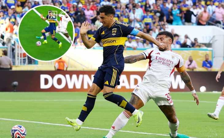 El nuevo video del primer gol de Boca que pone en duda a Merentiel como el autor del tanto