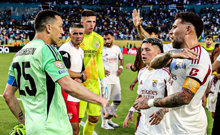 El picante cruce entre Agustín Marchesín y Nicolás Otamendi tras el empate entre Boca y Benfica