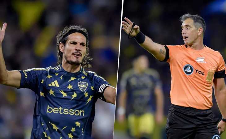 El picante cruce entre Echenique y Cavani tras el gol anulado a Boca: Leé el reglamento