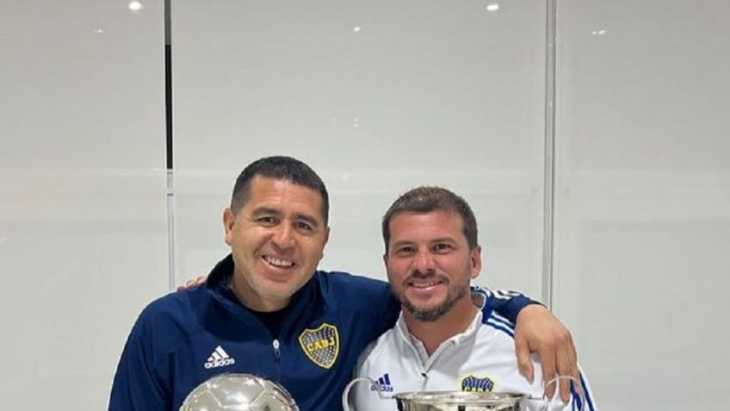 El posteo que Herrón le dedicó a Riquelme tras salir bicampeón con Boca en Reserva
