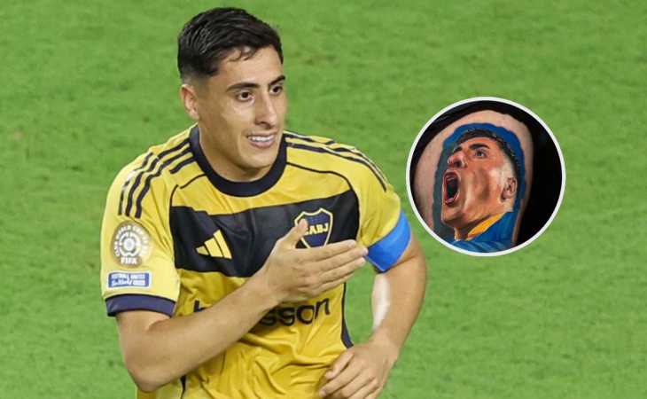El tatuaje gigante de Merentiel que se hizo un hincha de Boca: “14 horas de sesión”