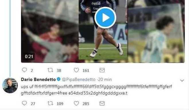 El tuit más insólito de Benedetto