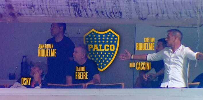 El uno x uno del palco de Riquelme: quiénes lo acompañaron
