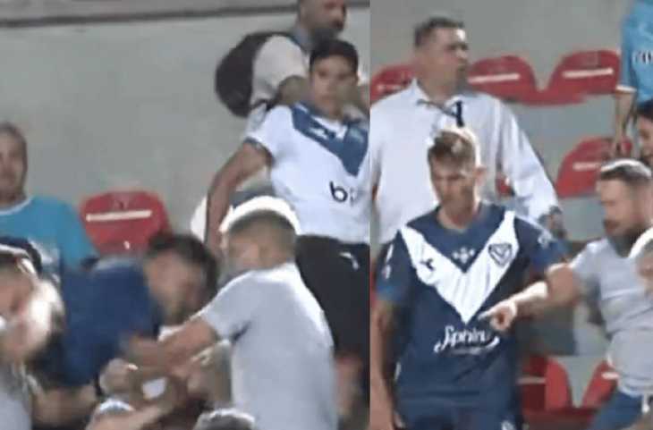 Escándalo en la final de la Copa Argentina: Piñas y golpes en la tribuna entre hinchas y con jugadores de Vélez