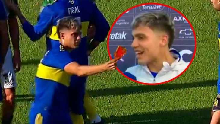 Exequiel Zeballos contó que el árbitro del partido con Ferro le pidió la camiseta de Boca