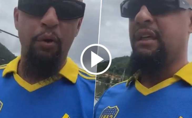Felipe Melo se mostró con la camiseta de Boca que le regaló Riquelme, pero hizo una confesión