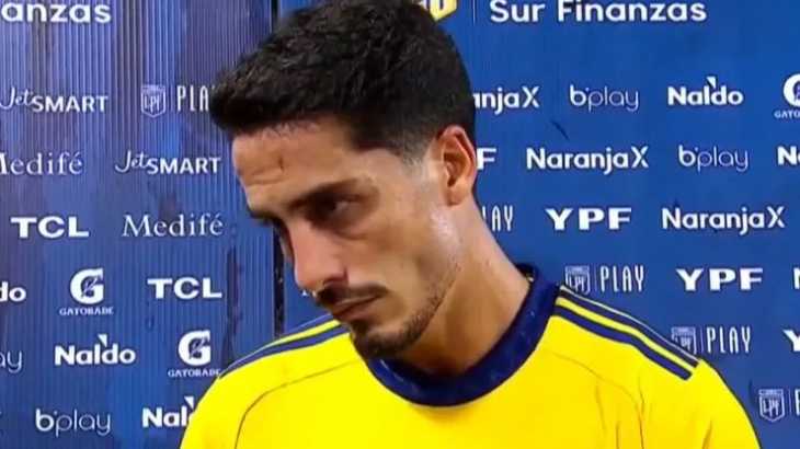 Figal, enojado tras la derrota ante Lanús en la previa del Superclásico