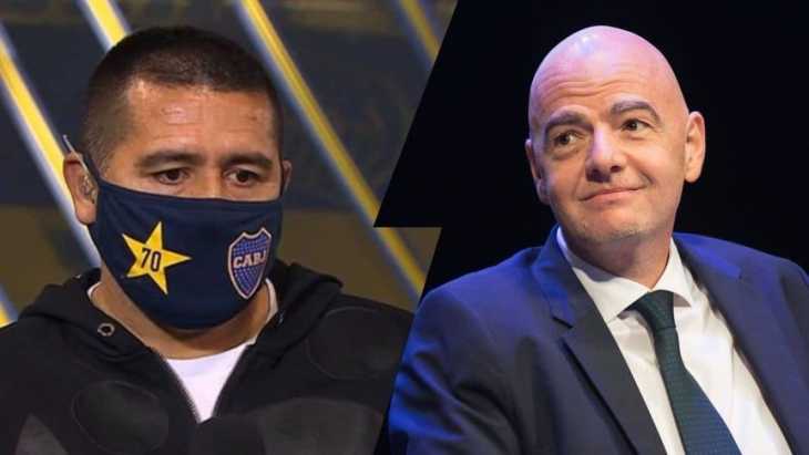 Gianni Infantino conoció a Juan Román Riquelme