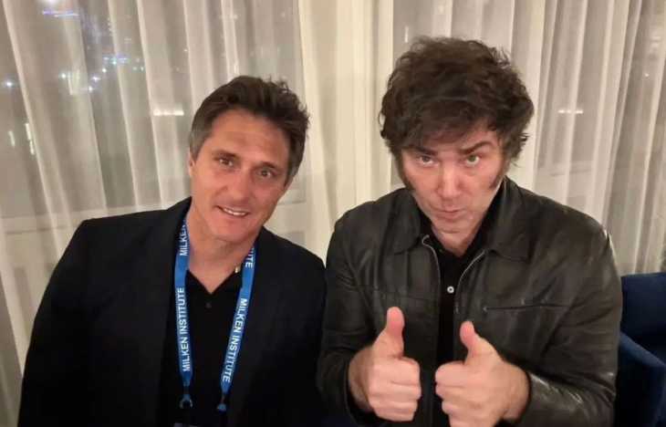 Gracias por tantas alegrías: El encuentro de Javier Milei con Schelotto en Estados Unidos