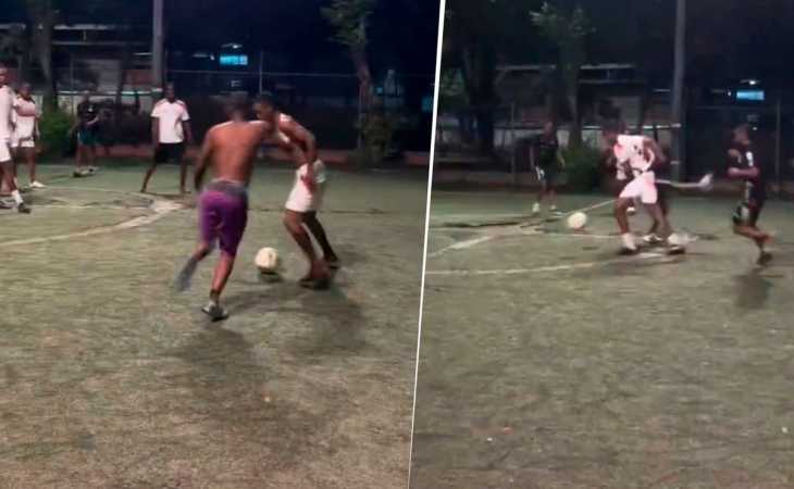 Hinestroza, antes de llegar a Boca, jugó un picado con amigos en el que no se guardaron nada